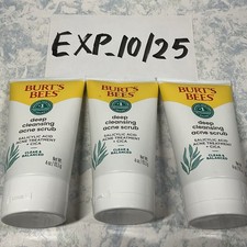 Burt's Bees Deep Cleansing Acne Scrub 4oz - Lot of 3