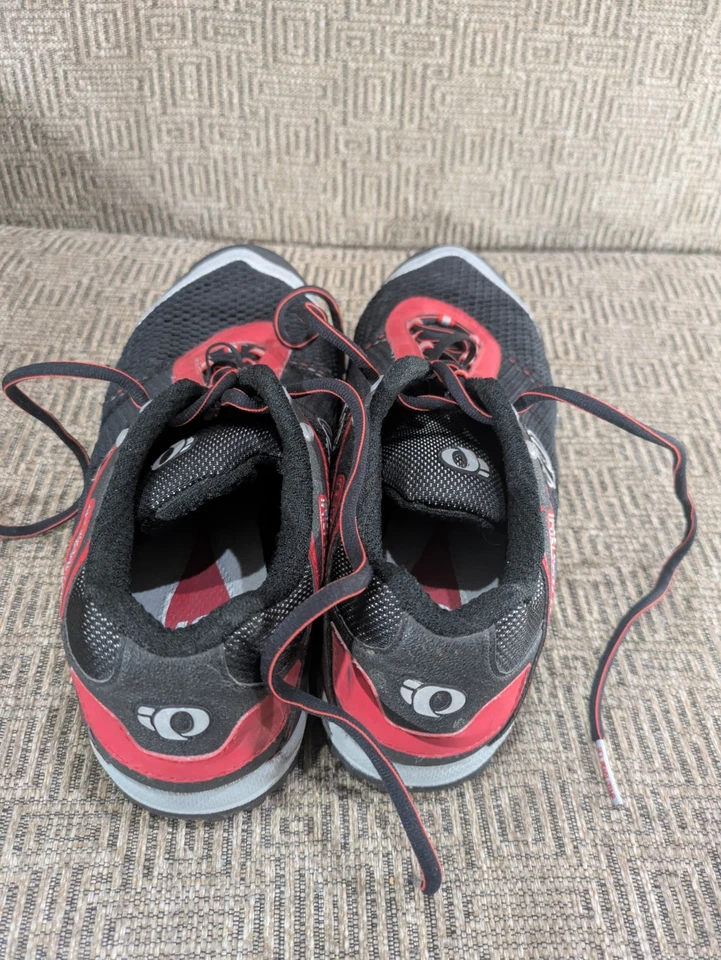 Zapatos de ciclismo iQ Pearl Izumi X-Alp Seek para hombre EE. UU. 9,5 negros y rojos Foto 4 de 4