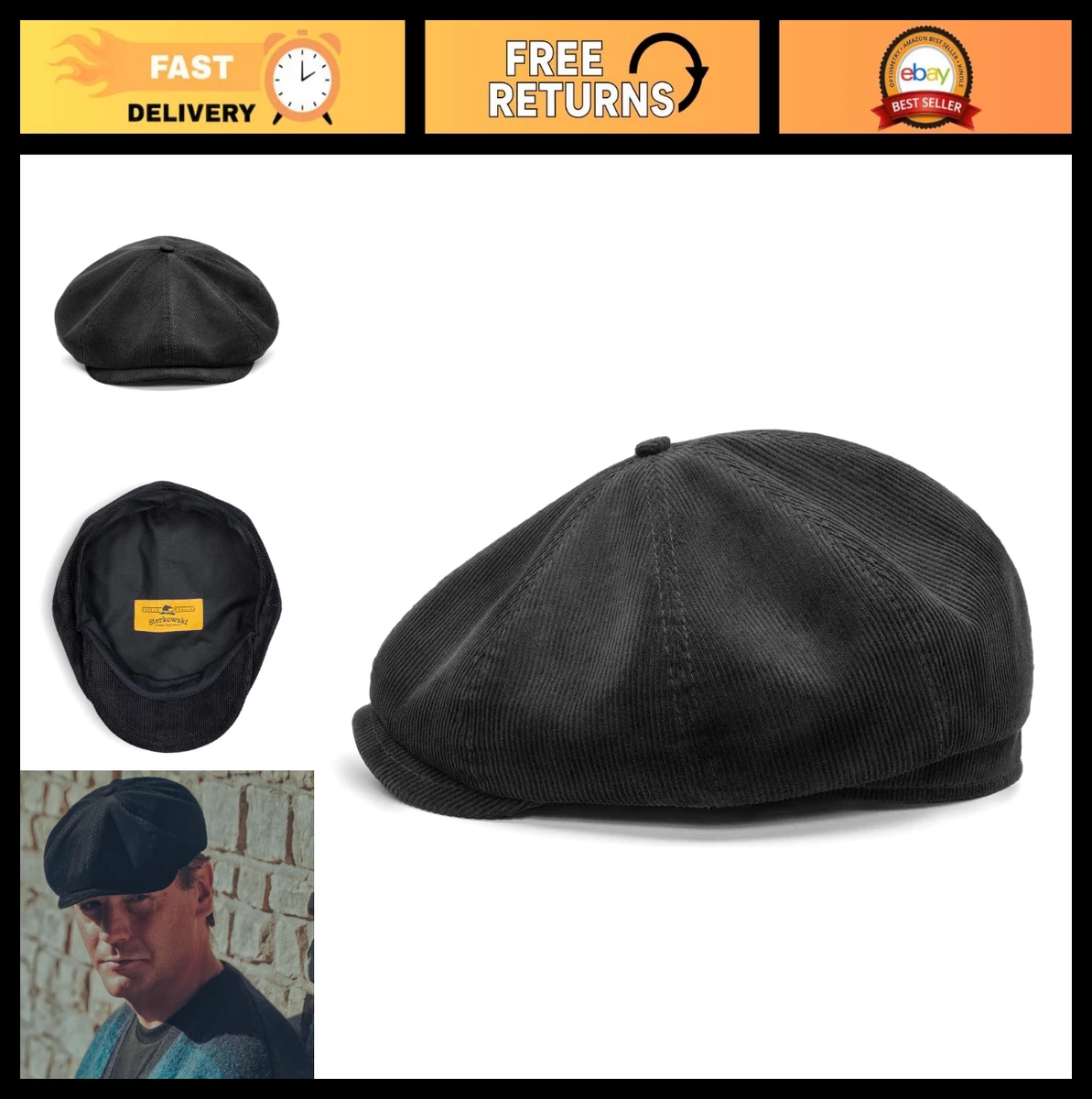 Corduroy Men's Newsboy Caps for sale | eBay