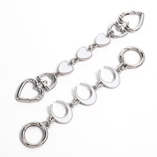2Pcs Purse Strap Extenders for Handbags, Bag Extender Chain, Heart  Moon