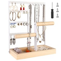 SchmuckstäNder,Schmuckhalter, Jewelry Organizer, Kettenhalter Aus Holz Und Me...