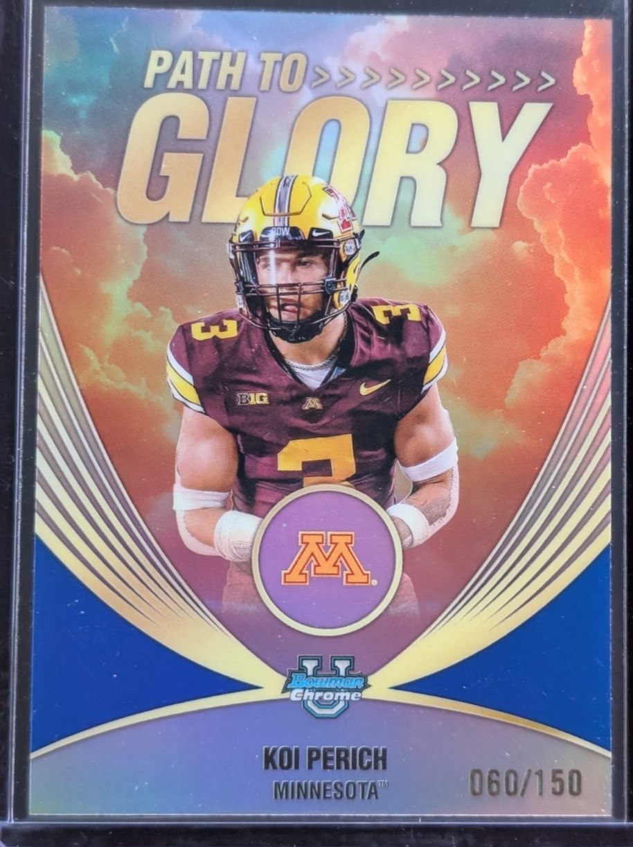 2025 Bowman U Chrome - Path to Glory Koi Perich 1st RC Blue Refractor /150
