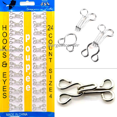 Haken und Ösen zum Annähen Verschlüsse Nähen Basteln Kleid Rock Hose BH Verschluss Haken