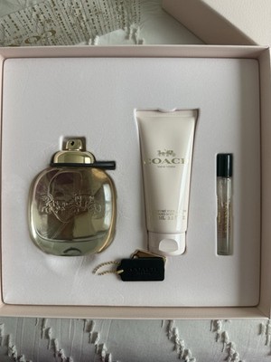 Coach New York Eau de Parfum Gift Set: 3 oz Spray, 3.3 oz Lotion, 0.25 oz Mini