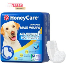50 Pack Waist Disposable Dog Diapers Male Wraps Belly Bands Pet Soft