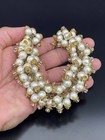 Depose Parure Gold Tone Faux Pearl Cluster Runway Necklace Bracelet Earring Set — photo 8