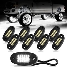 White Rock Lights 6000K Pure White 36 LEDs SMD Chips Super Bright Neon 8 Pods