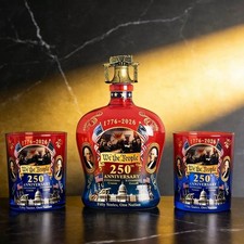 250th Anniversary Whiskey Bottle Colored Glas...