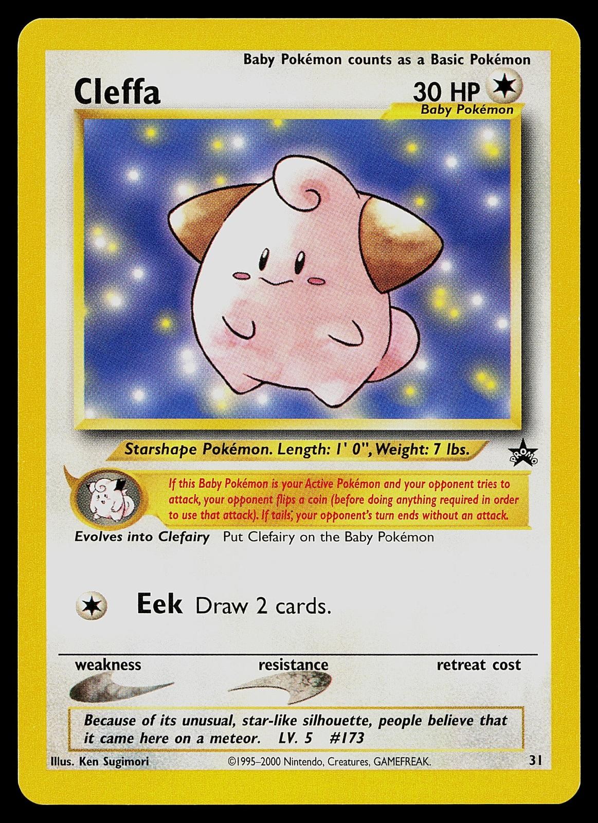 Pokemon Card - Cleffa Wizards Black Star Promos 31 Promo