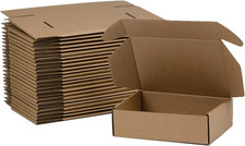7x5x2 Inches Shipping Boxes Pack of 25, Brown Corrugated Cardboard Mailers