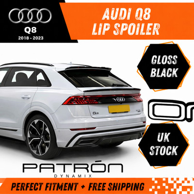 Audi Q8 Hecklippe Spoiler Glanz Schwarz 2018-2023 Dach Kofferraum Spoiler UK Ware