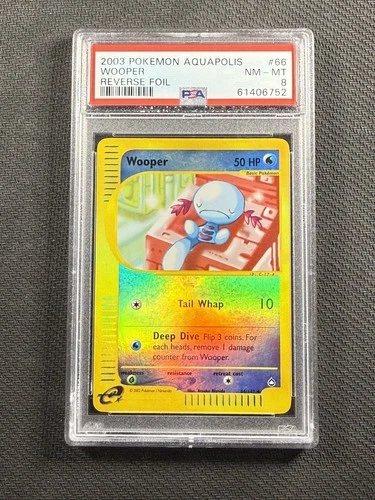 Pokemon Cards PSA 8 NM-MT Wooper Rev Foil Aquapolis E-Series WotC 2003 66/147