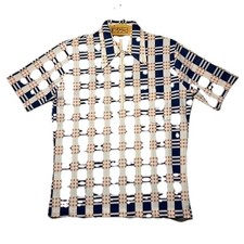 Textured Polyester WPL 10388 Machine Wash War Short-sleeved Men's Shirt Medium