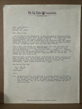 Zig Ziglar Motivational Speaker Author Salesmen Signed Autographed Letter