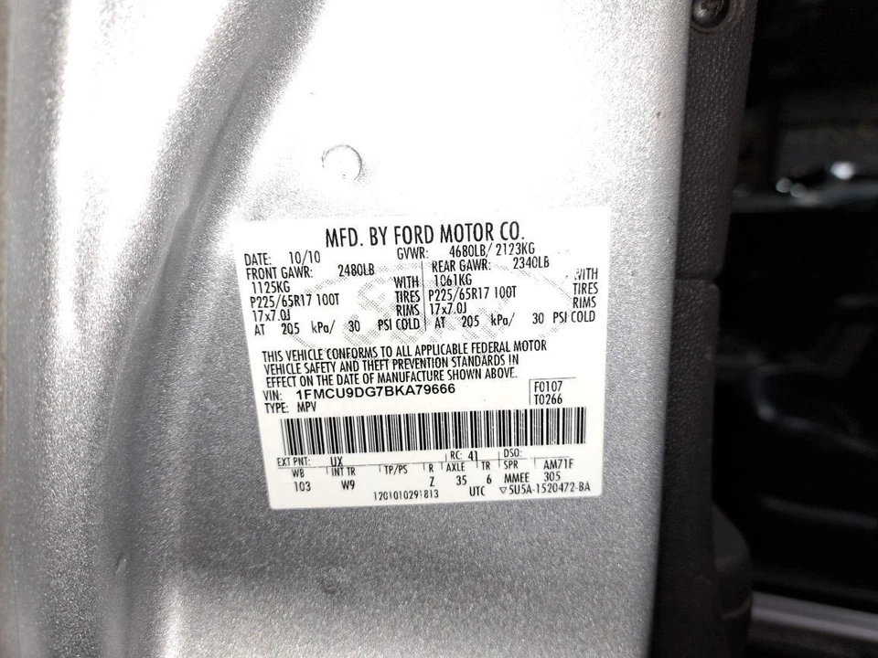 Alternator 2011 Escape Sku#4276257 — 第 4/4 张图片