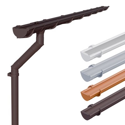 4/5/6/8m INEFA Dachrinnen Set Haus NW 125 halbrund Regenrinne Dachentwässerung