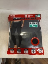 32 DEGREES Men's Heat Base Layer Pant Hunting Outdoor Ski 2-Pack Black XL