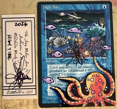 MTG High Tide Alter Altered Sketch Art Amy WEBER Magic
