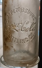 ST. PETERSBURG COCA COLA Center Slug Straight Side Soda bottle