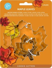 R&M Thanksgiving and Fall Leaves Gift Set. Includes 5-Piece Tinplated Steel 