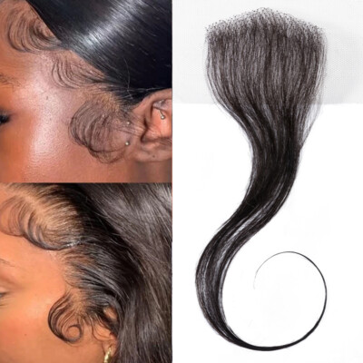 100% Real Lace Baby Hair Edge Stripes Remy Human Hair for Sewn In Weave Bundles