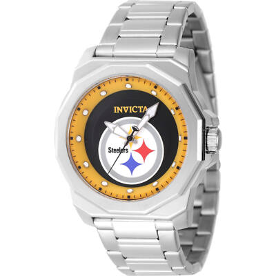 Invicta Men's Watch NFL Pittsburgh Steelers Quartz Silver Tone
