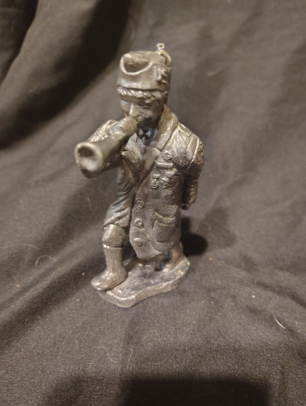 Michael Ricker HEAVY Pewter 4 1/2" Figurine US Army Bugle Boy 1996 