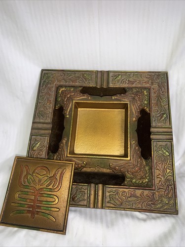 Vintage Japanese Square Ashtray Incense Burner Holder Nambu Tekki Cast Iron 9" - Picture 2 of 9
