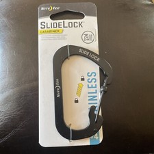 Nite Ize Csl4-01-R6 Locking Carabiner Clip,Black,2 In.