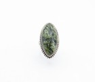 925 Sterling Silver  Vintage Jasper Circle Border Cocktail Ring Sz 9  RG3734 — photo 2
