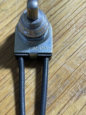A lot of TWO (2) Leviton PUSH ON/OFF panel mount switch, 3A/125V.  1A/250V