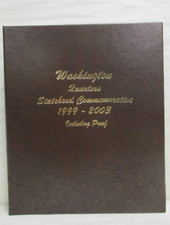 Dansco Coin Album #8143 Washington Statehood Quarters 1999-2003 w Proofs (P D S)