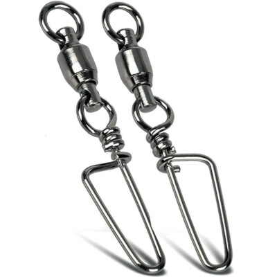 Fishing Snap Swivels Ball Bearing Swivel Coastlock Snap 11-240Lb High Strength