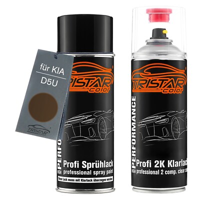 Autolack 2K Spraydosen Set für KIA D5U Sand Track Metallic Brun Glace Metallic