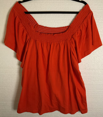 J Crew Top Women XL  Off The Shoulders Relaxed Ora
