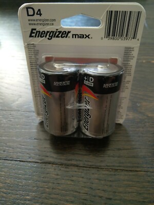 Energizer MAX D Alkaline Batteries 4pack (2 pairs)