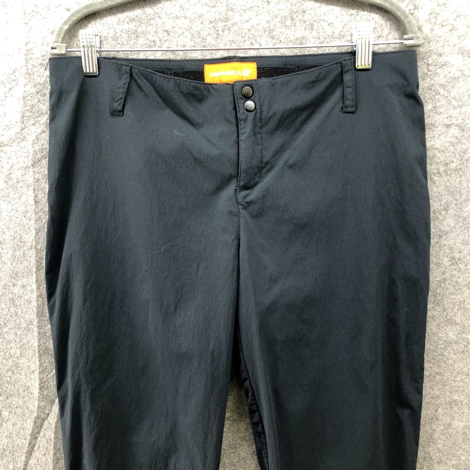 Merrell pantaloni da trekking donna taglia 12 grigi gamba dritta slim nylon tasche zip