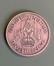 1937 King George VI Fab Condition Silver Shilling: Scottish / British