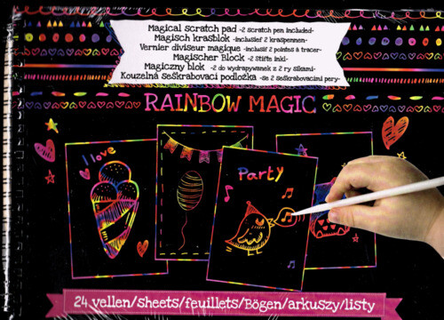 Kratzbilder Set Für Kinder - 9 Magische Motive Mit Holz-Sticks