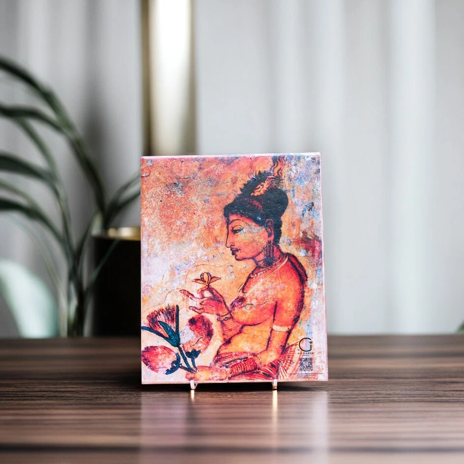 Asian Art Printed Ceramic Clay Picture Tile , Sigiriya Realistic Home Decor - Image 2 of 4