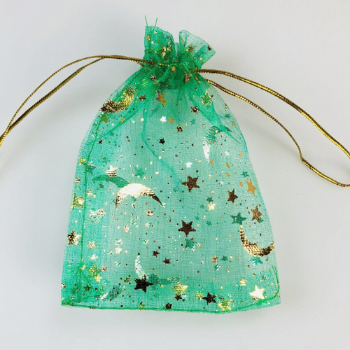600x Moon Stars Borgetta Gioielli Organza Borse Natale Festa Preferibile Borsa - Foto 11 di 12