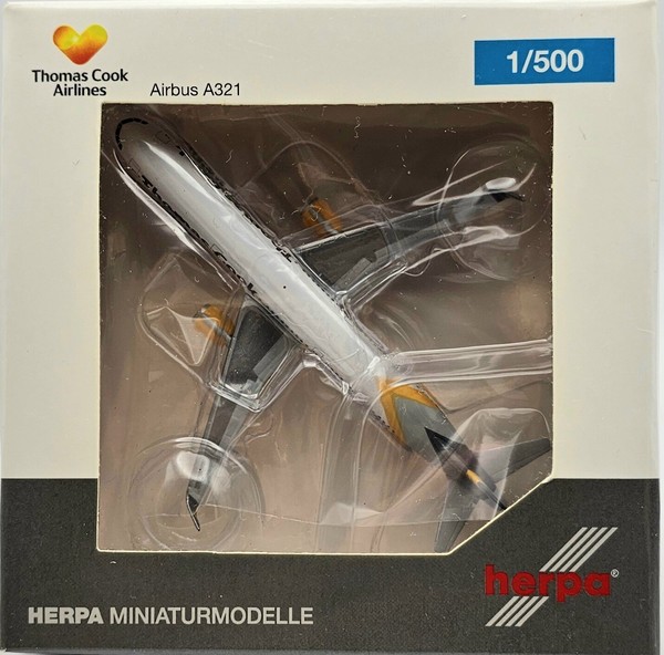 Herpa Miniaturmodell Airbus A321 1:500 Thomas Cook Airlines Modell Neu & Ovp-image