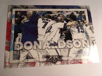 2017 Topps Fire Walk It Off Jumbo 5x7 Josh Donaldson Blue Jays WO8 # d 04/49