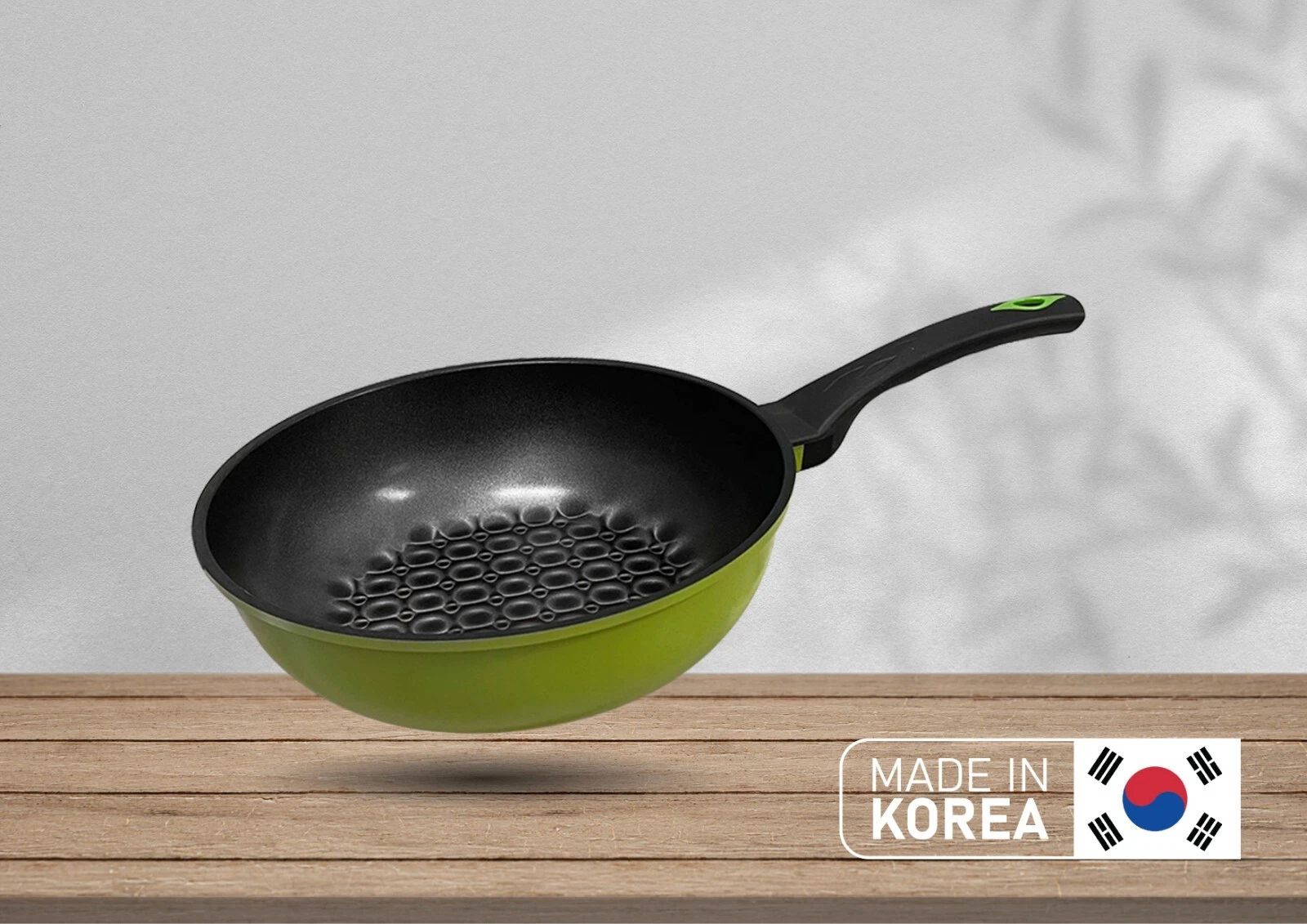 MADE IN KOREA - 3D Diamond Coating Nonstick Wok Cookware 11''(28cm) Cooking Pan