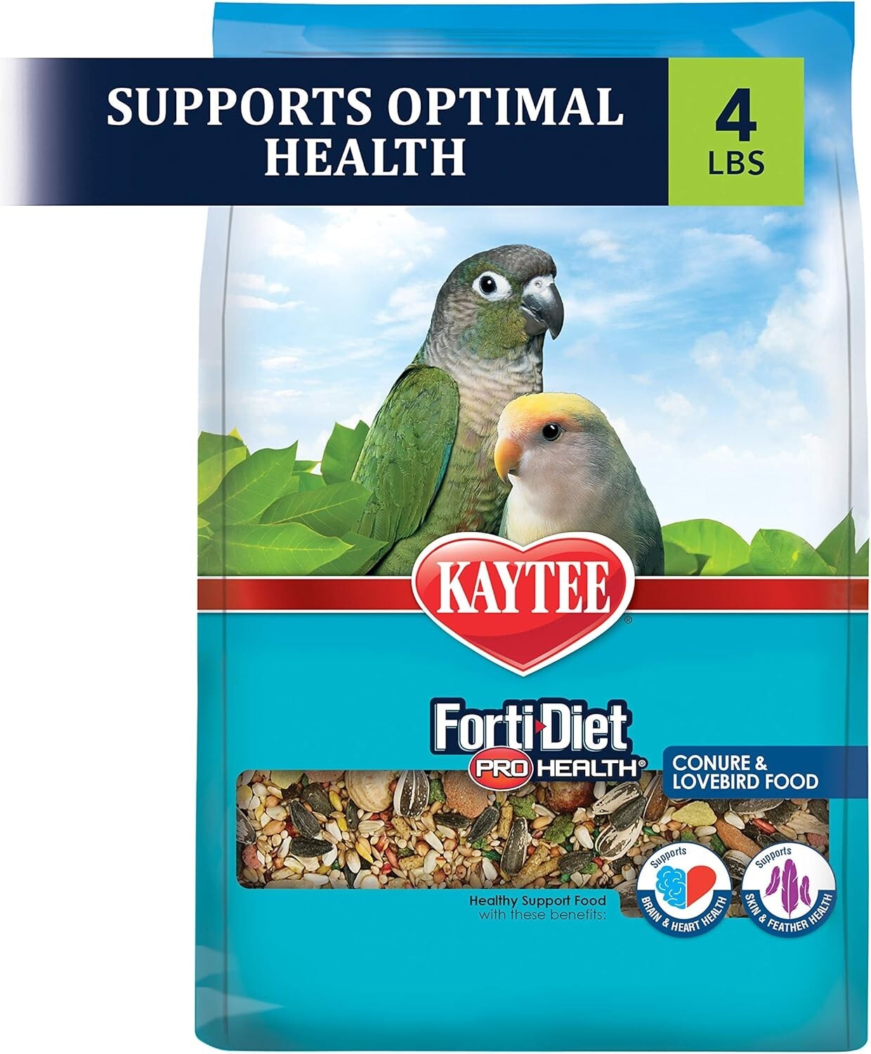 Kaytee Forti-Diet Pro Health Conure and Lovebird Pet Bird Fo