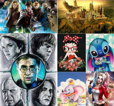 5D Full Drill Cartoon Diamond Painting Cross Arts Craft Mural Decor Stich Kits
