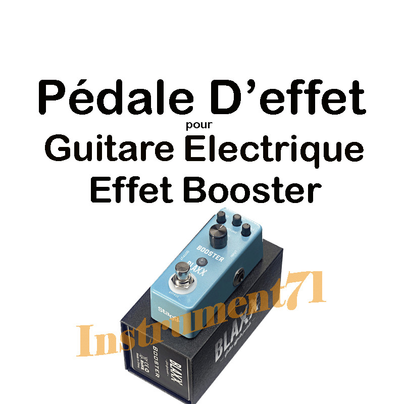 Pédale booster Blaxx ultra compacte en métal pour transcender le son guitare