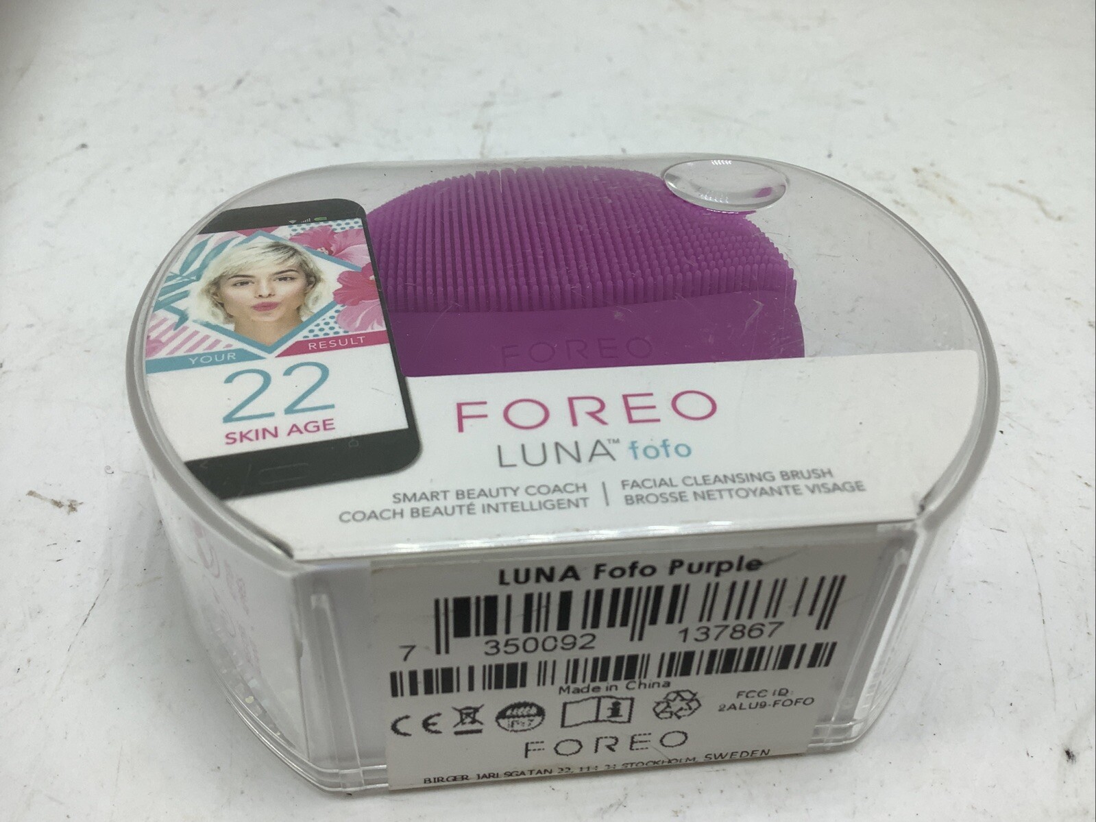 FOREO LUNA FOFO SMART FACIAL CLEANSING DEVICE BRUSH FUCHSIA HOT PINK~NEW