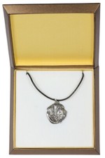 Fila Brasileiro - Dog necklace in gift box, silver-plated locket for dog fan, st