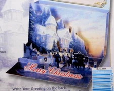 Christmas Card Thomas Kinkade Pop Up Decorative Christmas Collection 1 Sealed